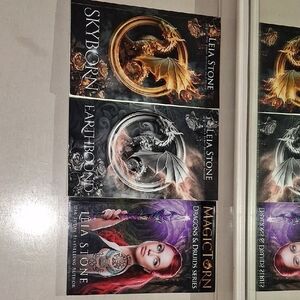 Amazon Fantasy Book Set with Gold, Silver, and Purple Covers